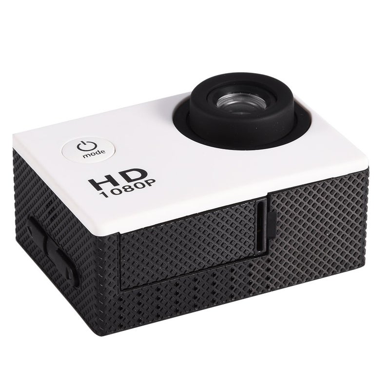 Serounder طقم كاميرا أكشن 1080P 12MP 30م كاميرا فيديو رياضية خارجية USB 2.0 كاميرا تحت الماء كاملة LCD كاميرا صغيرة مع بطاريات قابلة للشحن 900mAh وملحقات التثبيت (أبيض) - Image 5